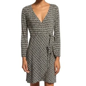 CYNTHIA ROWLEY Geometric Wrap Dress